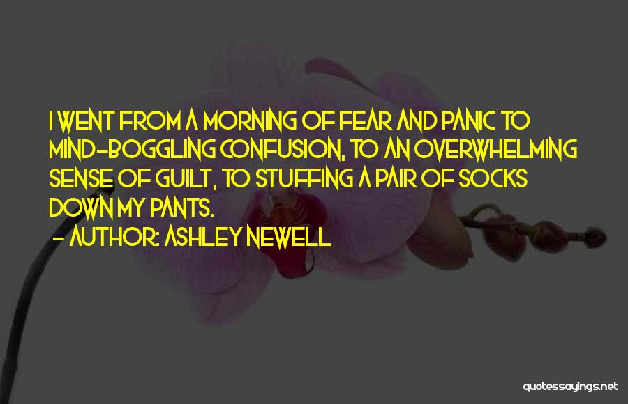 Ashley Newell Quotes: I Went From A Morning Of Fear And Panic To Mind-boggling Confusion, To An Overwhelming Sense Of Guilt, To Stuffing
