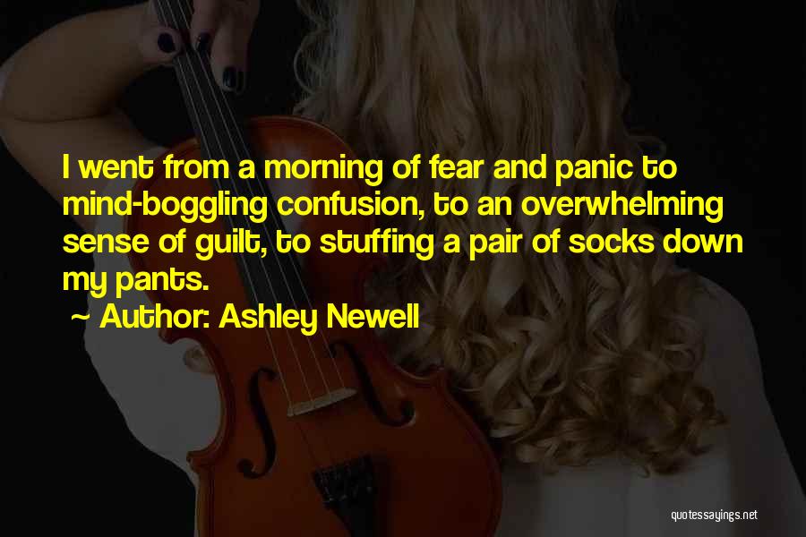 Ashley Newell Quotes: I Went From A Morning Of Fear And Panic To Mind-boggling Confusion, To An Overwhelming Sense Of Guilt, To Stuffing