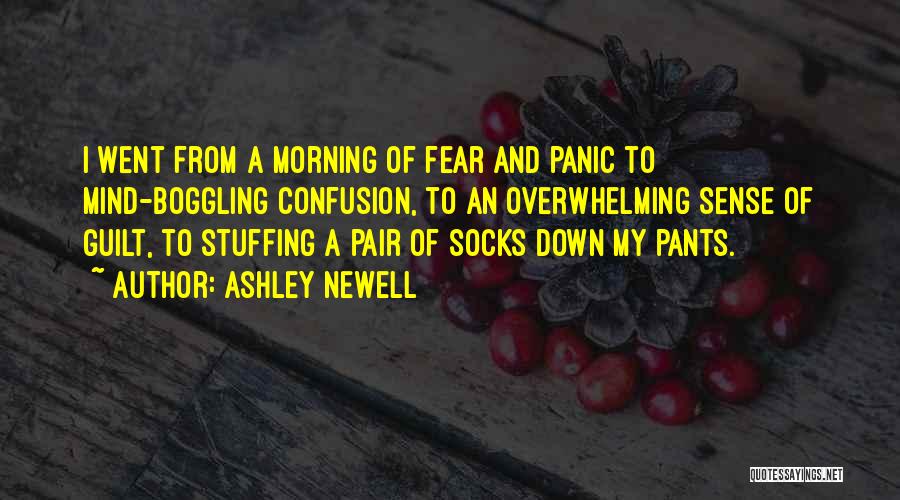 Ashley Newell Quotes: I Went From A Morning Of Fear And Panic To Mind-boggling Confusion, To An Overwhelming Sense Of Guilt, To Stuffing