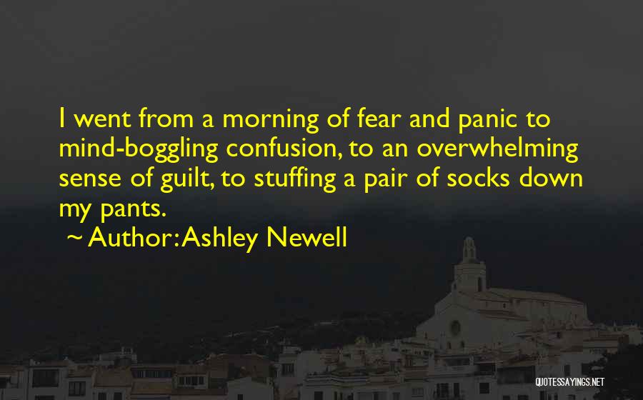 Ashley Newell Quotes: I Went From A Morning Of Fear And Panic To Mind-boggling Confusion, To An Overwhelming Sense Of Guilt, To Stuffing