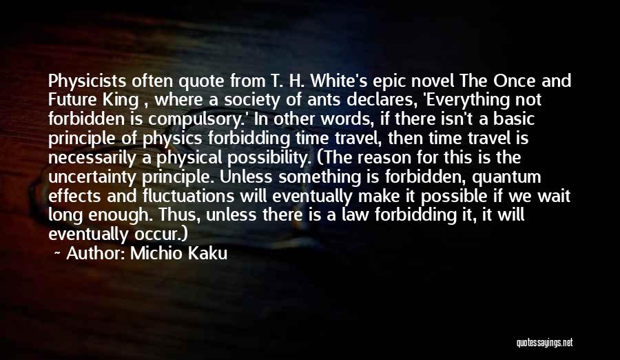 Michio Kaku Quotes: Physicists Often Quote From T. H. White's Epic Novel The Once And Future King , Where A Society Of Ants