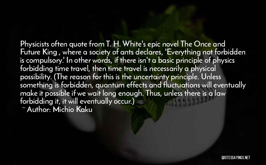 Michio Kaku Quotes: Physicists Often Quote From T. H. White's Epic Novel The Once And Future King , Where A Society Of Ants