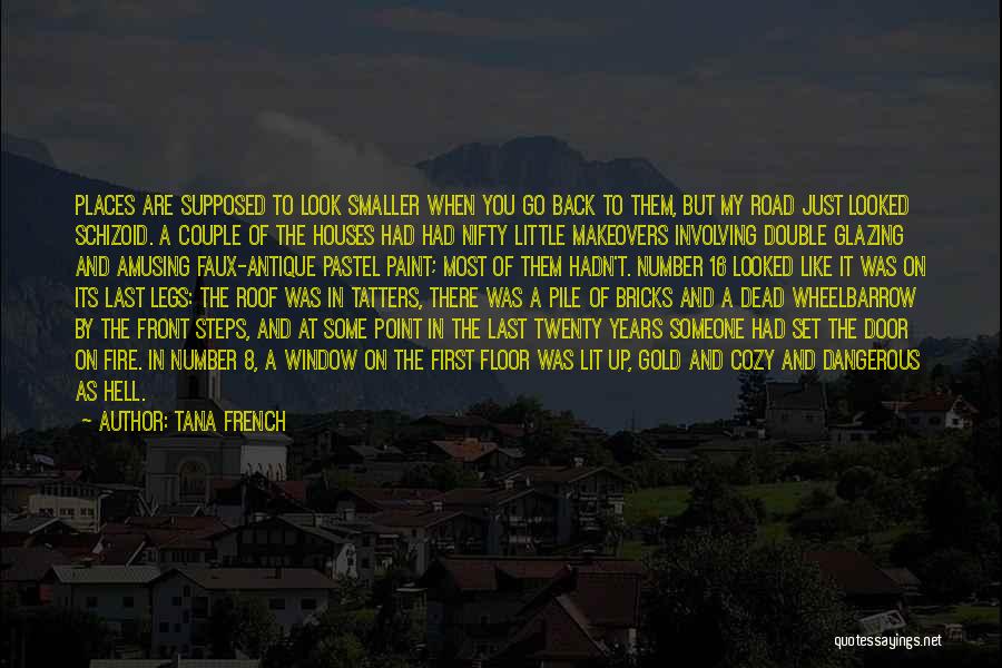 Tana French Quotes: Places Are Supposed To Look Smaller When You Go Back To Them, But My Road Just Looked Schizoid. A Couple