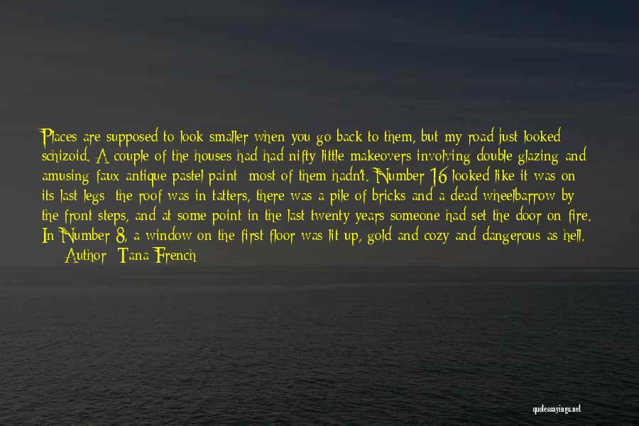 Tana French Quotes: Places Are Supposed To Look Smaller When You Go Back To Them, But My Road Just Looked Schizoid. A Couple