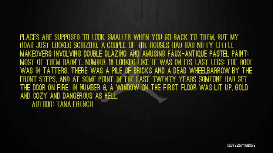 Tana French Quotes: Places Are Supposed To Look Smaller When You Go Back To Them, But My Road Just Looked Schizoid. A Couple