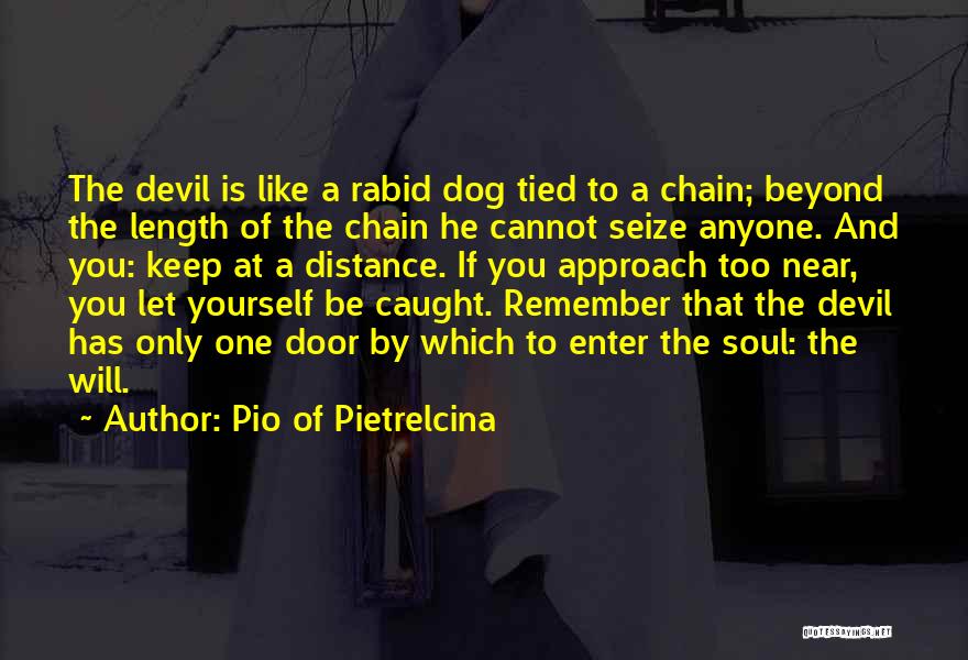 Pio Of Pietrelcina Quotes: The Devil Is Like A Rabid Dog Tied To A Chain; Beyond The Length Of The Chain He Cannot Seize