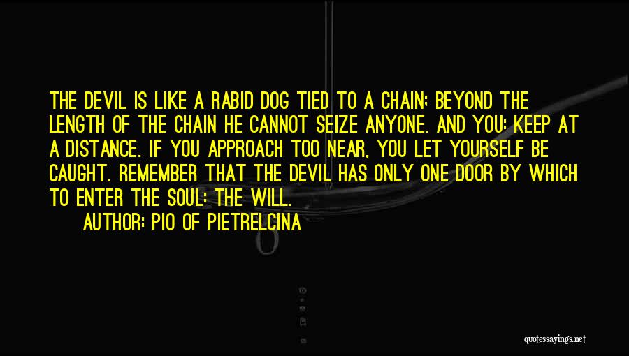 Pio Of Pietrelcina Quotes: The Devil Is Like A Rabid Dog Tied To A Chain; Beyond The Length Of The Chain He Cannot Seize