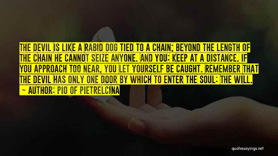 Pio Of Pietrelcina Quotes: The Devil Is Like A Rabid Dog Tied To A Chain; Beyond The Length Of The Chain He Cannot Seize
