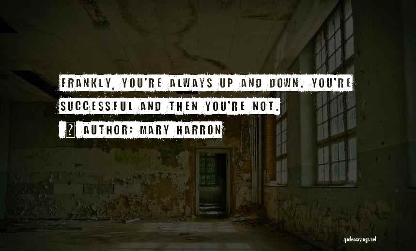 Mary Harron Quotes: Frankly, You're Always Up And Down. You're Successful And Then You're Not.