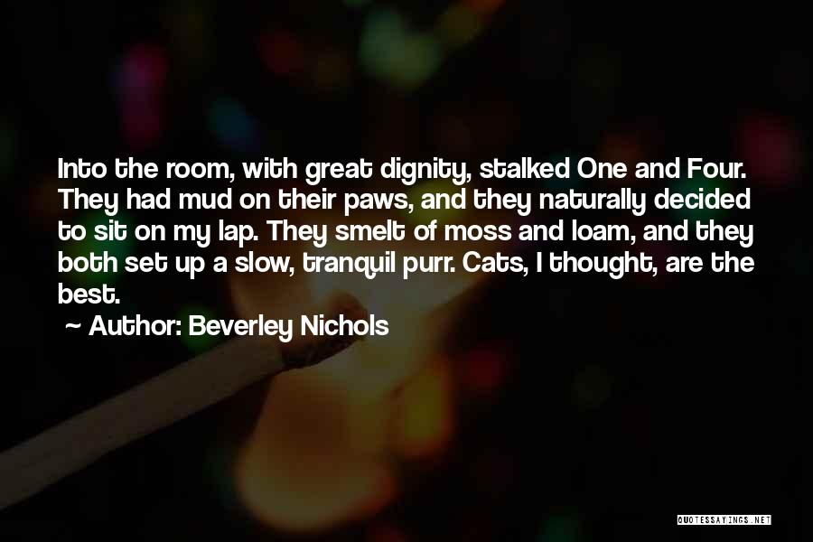 Beverley Nichols Quotes: Into The Room, With Great Dignity, Stalked One And Four. They Had Mud On Their Paws, And They Naturally Decided