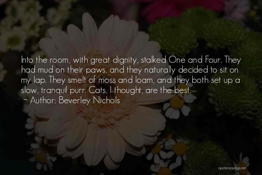 Beverley Nichols Quotes: Into The Room, With Great Dignity, Stalked One And Four. They Had Mud On Their Paws, And They Naturally Decided