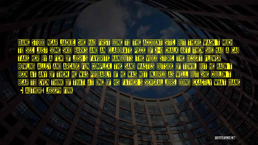 Joseph Fink Quotes: Diane Stood Near Jackie. She Had First Gone To The Accident Site, But There Wasn't Much To See. Just Some
