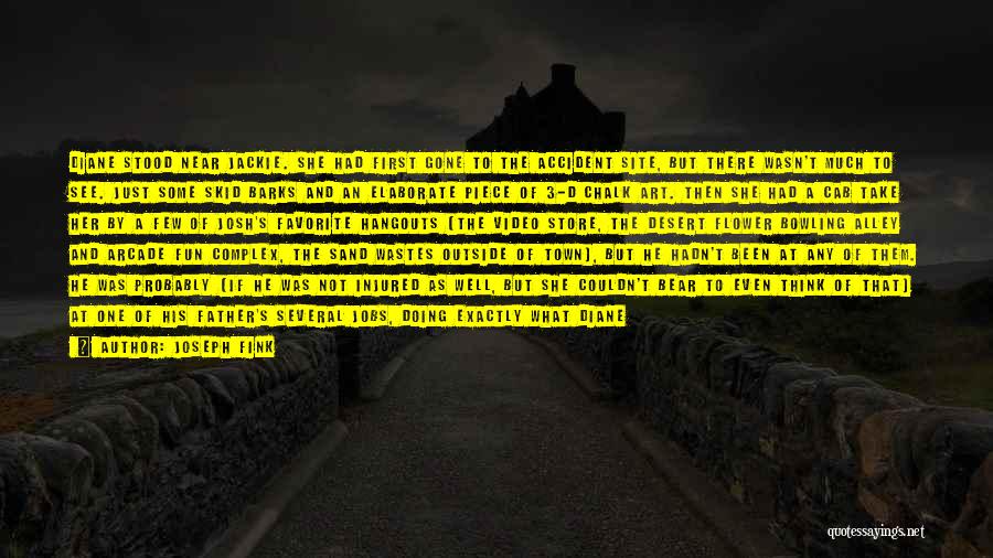 Joseph Fink Quotes: Diane Stood Near Jackie. She Had First Gone To The Accident Site, But There Wasn't Much To See. Just Some
