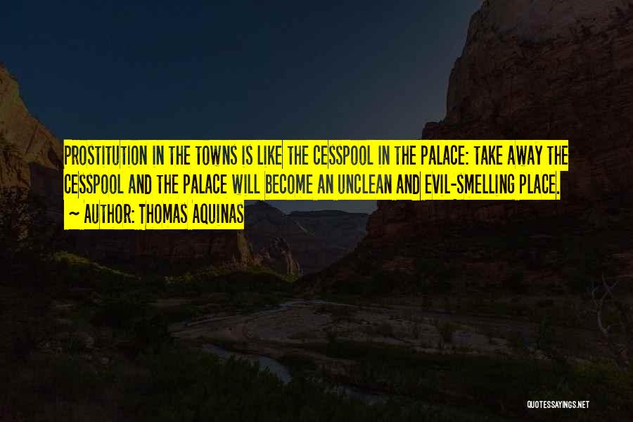 Thomas Aquinas Quotes: Prostitution In The Towns Is Like The Cesspool In The Palace: Take Away The Cesspool And The Palace Will Become