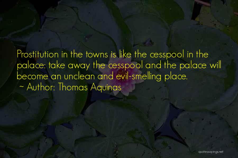 Thomas Aquinas Quotes: Prostitution In The Towns Is Like The Cesspool In The Palace: Take Away The Cesspool And The Palace Will Become