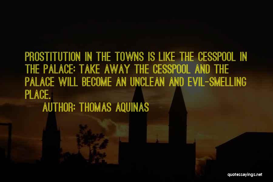 Thomas Aquinas Quotes: Prostitution In The Towns Is Like The Cesspool In The Palace: Take Away The Cesspool And The Palace Will Become