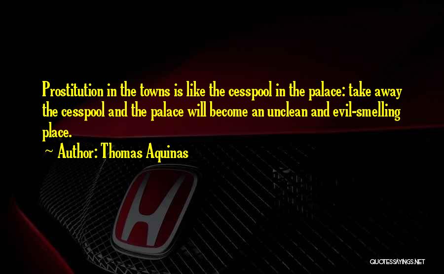Thomas Aquinas Quotes: Prostitution In The Towns Is Like The Cesspool In The Palace: Take Away The Cesspool And The Palace Will Become