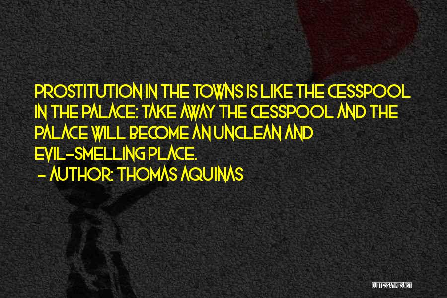 Thomas Aquinas Quotes: Prostitution In The Towns Is Like The Cesspool In The Palace: Take Away The Cesspool And The Palace Will Become
