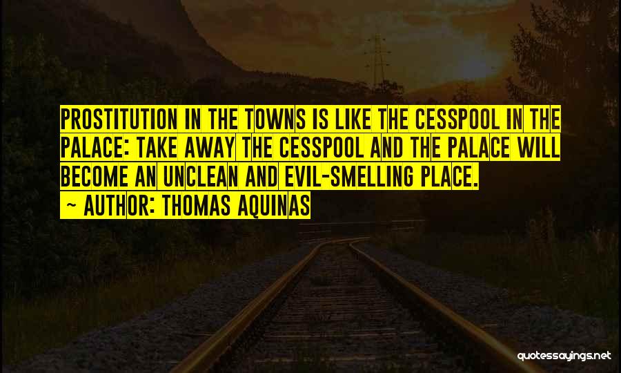 Thomas Aquinas Quotes: Prostitution In The Towns Is Like The Cesspool In The Palace: Take Away The Cesspool And The Palace Will Become