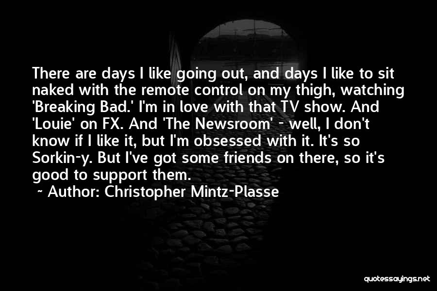 Christopher Mintz-Plasse Quotes: There Are Days I Like Going Out, And Days I Like To Sit Naked With The Remote Control On My