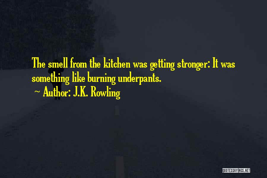 J.K. Rowling Quotes: The Smell From The Kitchen Was Getting Stronger: It Was Something Like Burning Underpants.