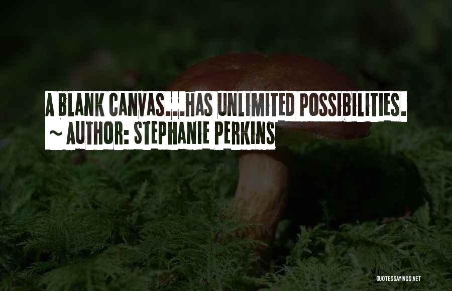 Stephanie Perkins Quotes: A Blank Canvas...has Unlimited Possibilities.