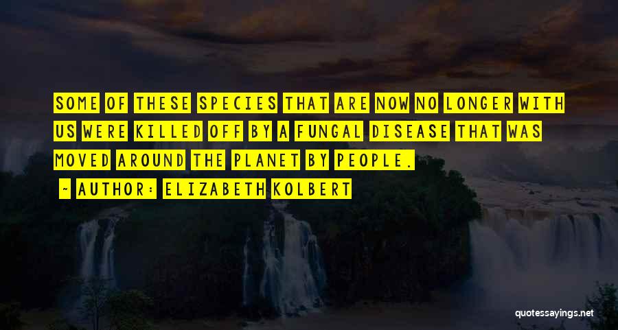 Elizabeth Kolbert Quotes: Some Of These Species That Are Now No Longer With Us Were Killed Off By A Fungal Disease That Was