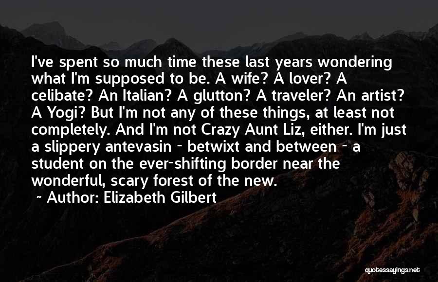 Elizabeth Gilbert Quotes: I've Spent So Much Time These Last Years Wondering What I'm Supposed To Be. A Wife? A Lover? A Celibate?