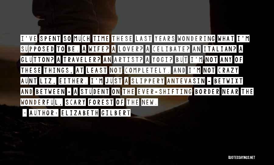 Elizabeth Gilbert Quotes: I've Spent So Much Time These Last Years Wondering What I'm Supposed To Be. A Wife? A Lover? A Celibate?