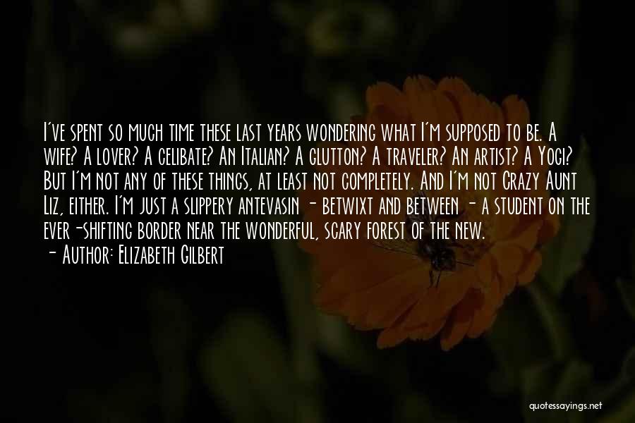 Elizabeth Gilbert Quotes: I've Spent So Much Time These Last Years Wondering What I'm Supposed To Be. A Wife? A Lover? A Celibate?
