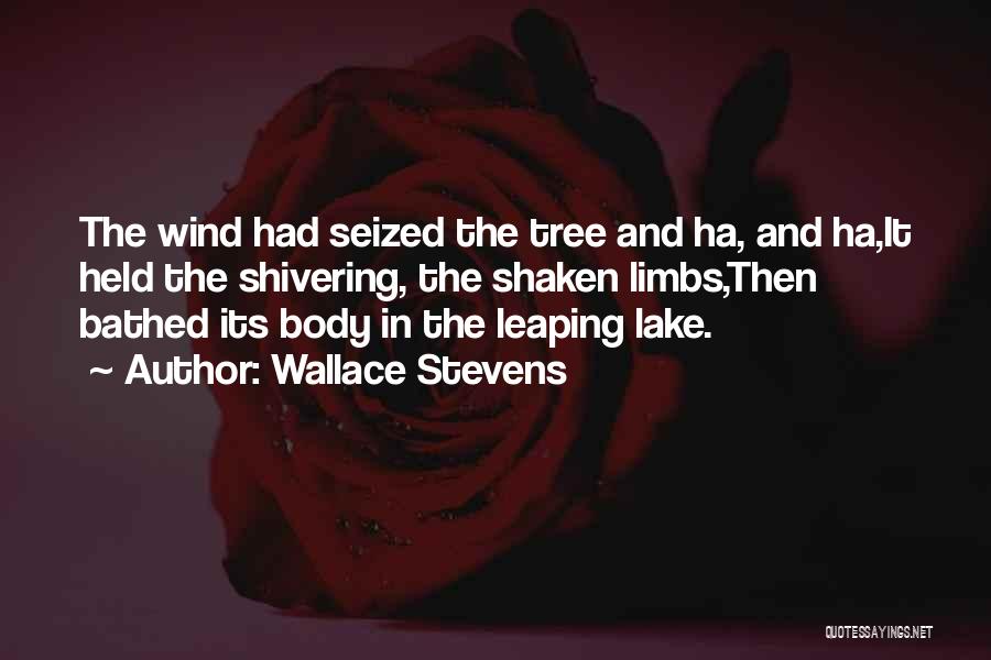Wallace Stevens Quotes: The Wind Had Seized The Tree And Ha, And Ha,it Held The Shivering, The Shaken Limbs,then Bathed Its Body In