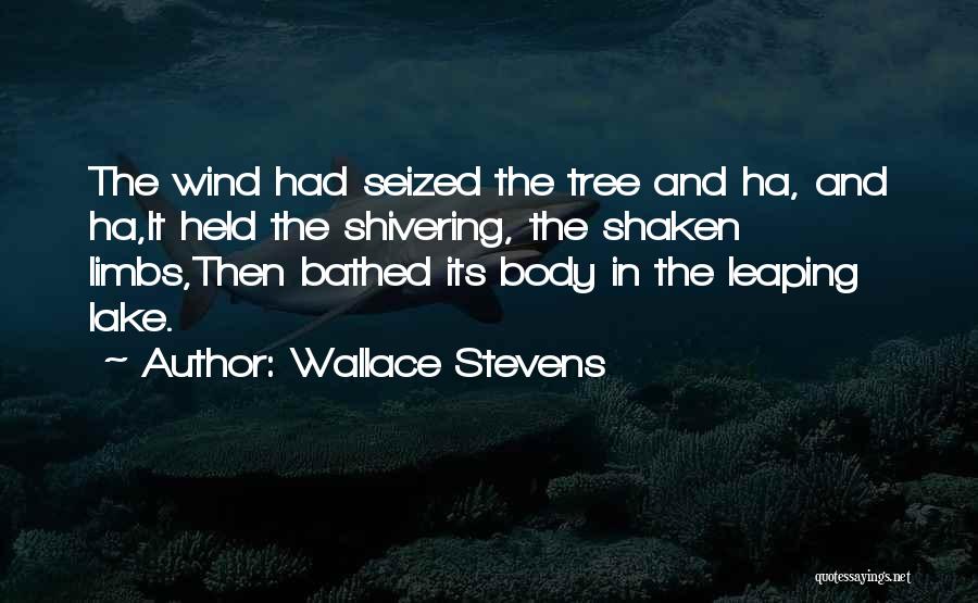 Wallace Stevens Quotes: The Wind Had Seized The Tree And Ha, And Ha,it Held The Shivering, The Shaken Limbs,then Bathed Its Body In
