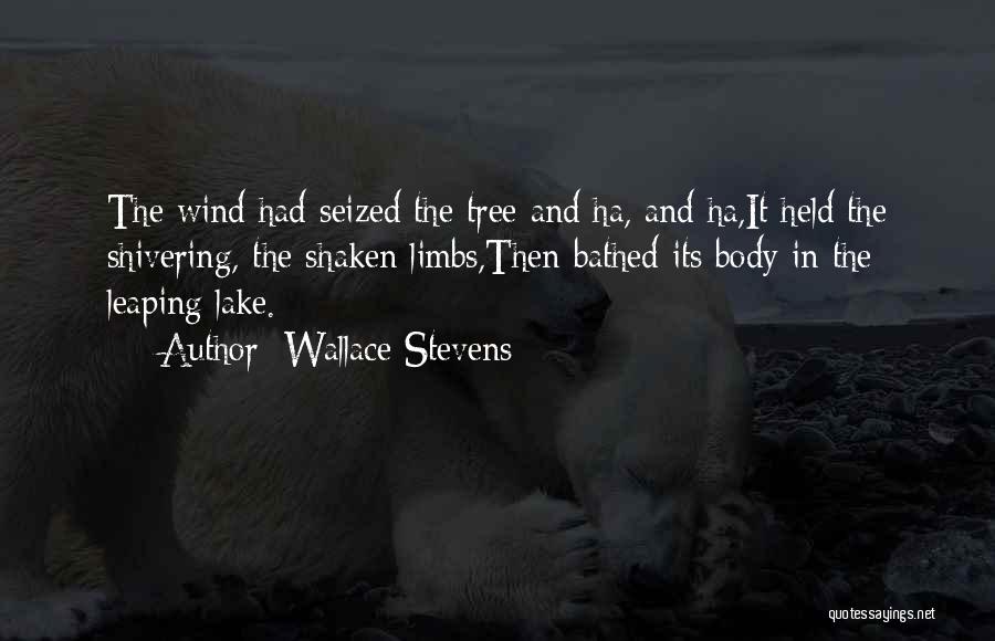 Wallace Stevens Quotes: The Wind Had Seized The Tree And Ha, And Ha,it Held The Shivering, The Shaken Limbs,then Bathed Its Body In