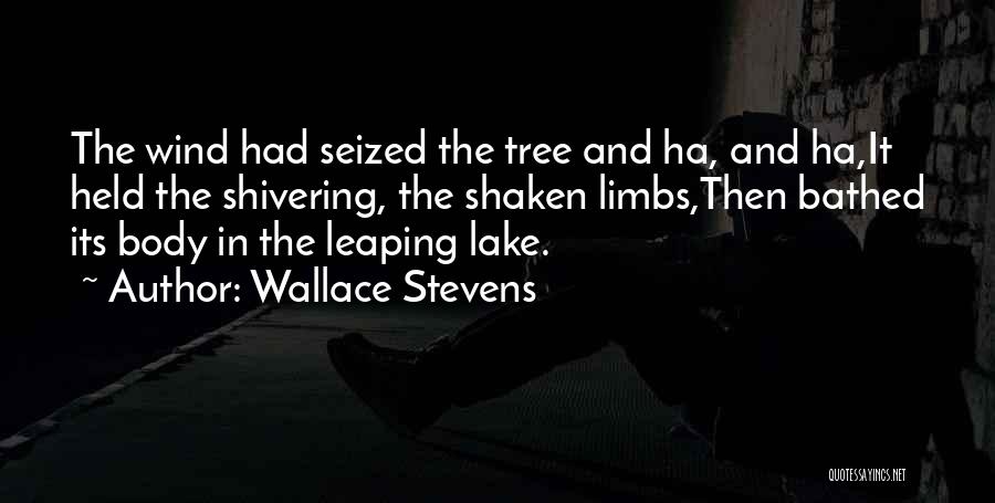 Wallace Stevens Quotes: The Wind Had Seized The Tree And Ha, And Ha,it Held The Shivering, The Shaken Limbs,then Bathed Its Body In