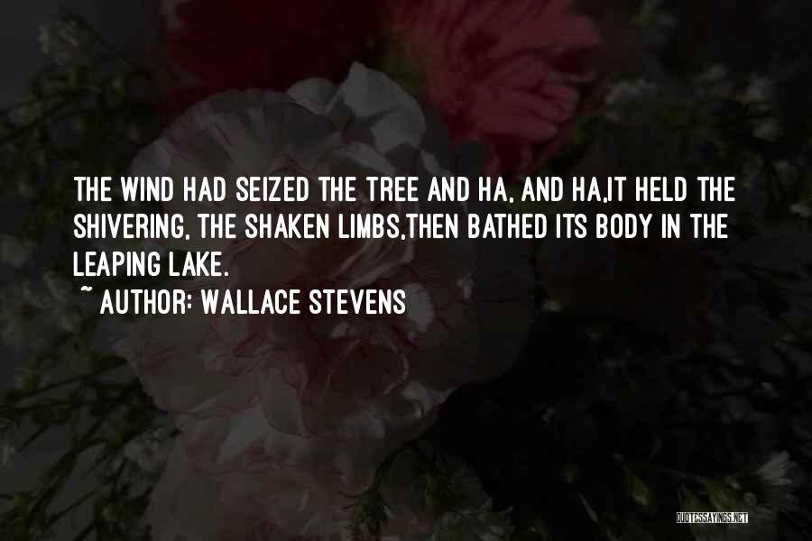 Wallace Stevens Quotes: The Wind Had Seized The Tree And Ha, And Ha,it Held The Shivering, The Shaken Limbs,then Bathed Its Body In