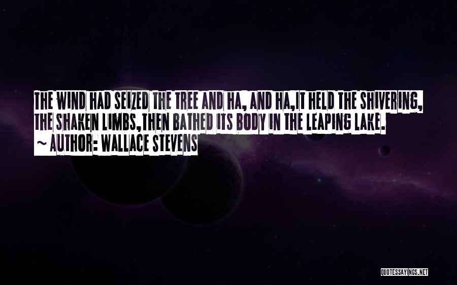 Wallace Stevens Quotes: The Wind Had Seized The Tree And Ha, And Ha,it Held The Shivering, The Shaken Limbs,then Bathed Its Body In
