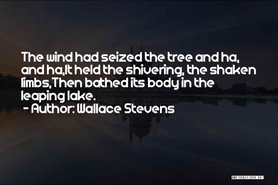 Wallace Stevens Quotes: The Wind Had Seized The Tree And Ha, And Ha,it Held The Shivering, The Shaken Limbs,then Bathed Its Body In