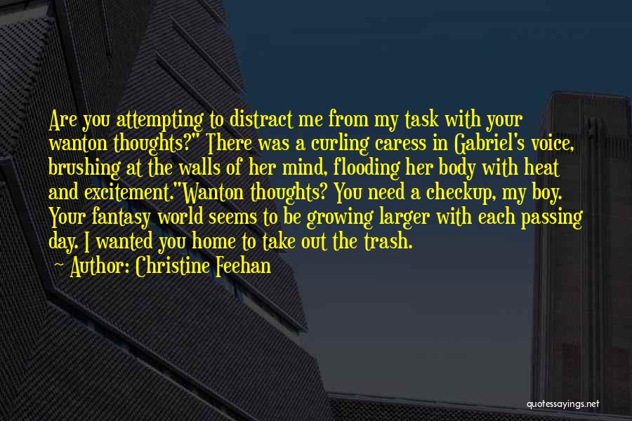 Christine Feehan Quotes: Are You Attempting To Distract Me From My Task With Your Wanton Thoughts? There Was A Curling Caress In Gabriel's