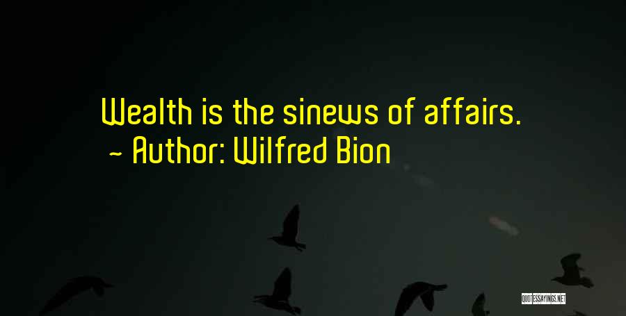 Wilfred Bion Quotes: Wealth Is The Sinews Of Affairs.