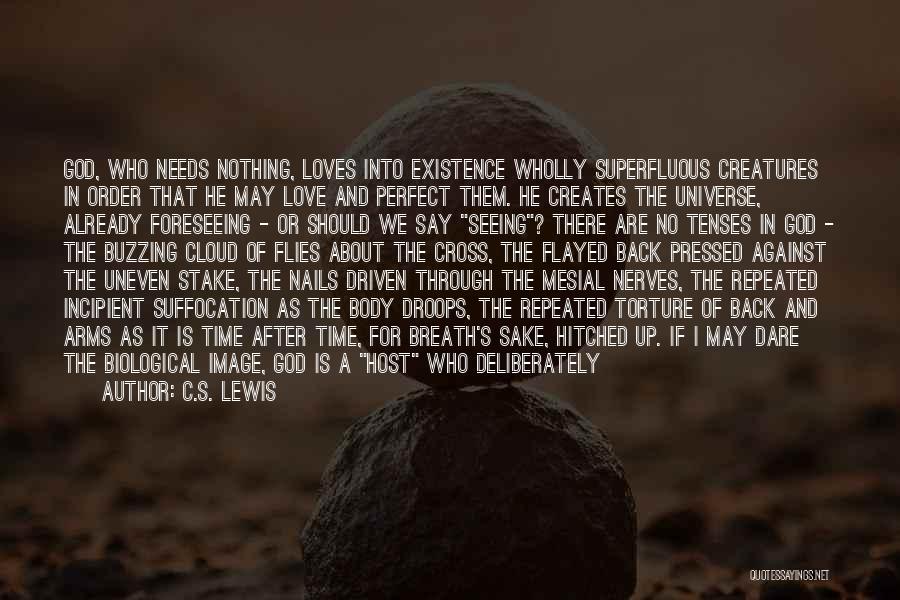 C.S. Lewis Quotes: God, Who Needs Nothing, Loves Into Existence Wholly Superfluous Creatures In Order That He May Love And Perfect Them. He