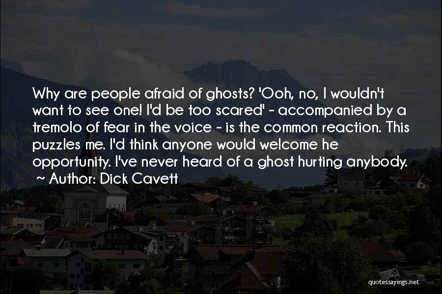 Dick Cavett Quotes: Why Are People Afraid Of Ghosts? 'ooh, No, I Wouldn't Want To See One! I'd Be Too Scared' - Accompanied