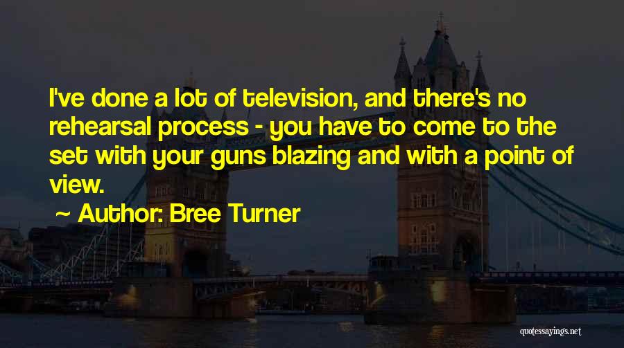 Bree Turner Quotes: I've Done A Lot Of Television, And There's No Rehearsal Process - You Have To Come To The Set With