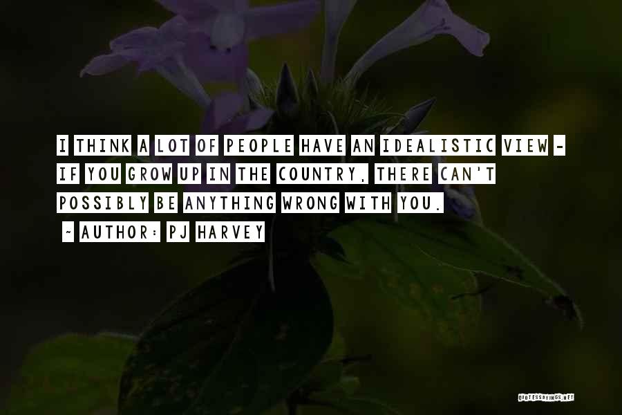 PJ Harvey Quotes: I Think A Lot Of People Have An Idealistic View - If You Grow Up In The Country, There Can't