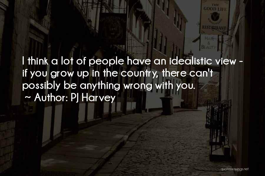 PJ Harvey Quotes: I Think A Lot Of People Have An Idealistic View - If You Grow Up In The Country, There Can't