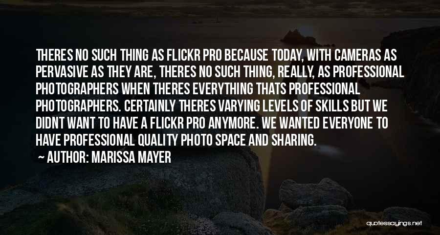 Marissa Mayer Quotes: Theres No Such Thing As Flickr Pro Because Today, With Cameras As Pervasive As They Are, Theres No Such Thing,