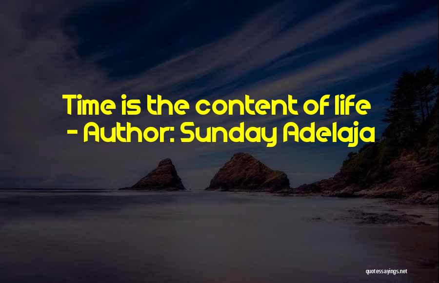 Sunday Adelaja Quotes: Time Is The Content Of Life