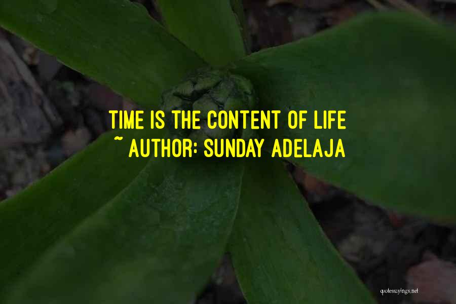 Sunday Adelaja Quotes: Time Is The Content Of Life