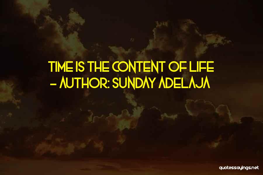 Sunday Adelaja Quotes: Time Is The Content Of Life