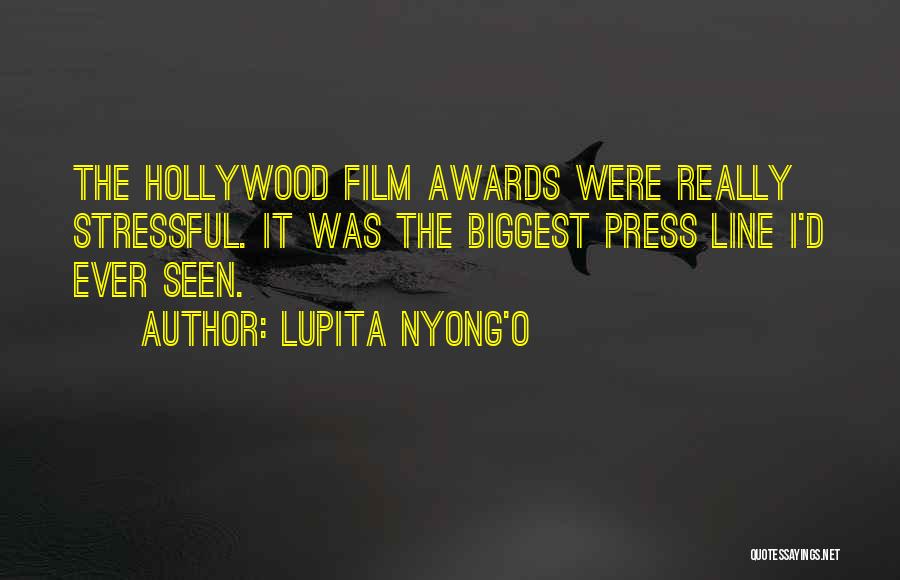 Lupita Nyong'o Quotes: The Hollywood Film Awards Were Really Stressful. It Was The Biggest Press Line I'd Ever Seen.