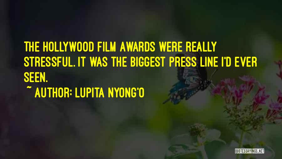 Lupita Nyong'o Quotes: The Hollywood Film Awards Were Really Stressful. It Was The Biggest Press Line I'd Ever Seen.